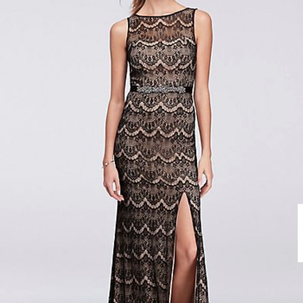 Black and nude formal dress